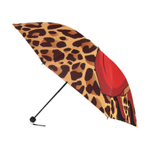 Load image into Gallery viewer, "Pretty in Red Cheetah" Anti-UV Foldable Umbrella (Outside Printing) (Model U08) Print-On-Demand-Product
