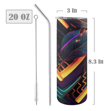 Load image into Gallery viewer, "Vibrant Thing" 20oz Tall Skinny Tumbler with Lid and Straw (Print-On-Demand-Product)