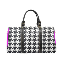 Load image into Gallery viewer, "Unbothered" Fuchsia Travel Bag Black (Small) (Model1639) (Print-On-Demand-Product)