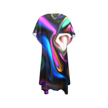 Load image into Gallery viewer, Feisty Girl Kimono Mid-Length Side Slits Chiffon Cover Up (Model H50) (Print-On-Demand-Product)