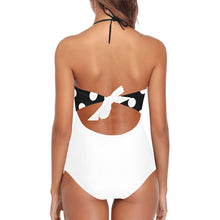 Load image into Gallery viewer, "Cute Confessions" Lace Band Embossing Swimsuit (ModelS15) (Print-On-Demand-Product)
