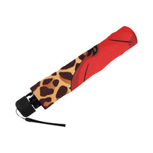 Load image into Gallery viewer, "Pretty in Red Cheetah" Anti-UV Foldable Umbrella (Outside Printing) (Model U08) Print-On-Demand-Product