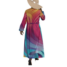 Load image into Gallery viewer, &quot;Razzle Dazzle&quot; All-Over Print Women&#39;s Lace-up Chiffon Robe
