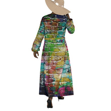 Load image into Gallery viewer, &quot;Graffiti Glamour&quot; All-Over Print Women&#39;s Lace-up Chiffon Robe
