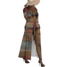 Load image into Gallery viewer, &quot;If I May&quot; All-Over Print Women&#39;s Lace-up Chiffon Robe
