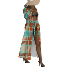 Load image into Gallery viewer, &quot;Grace and Mercy&quot; All-Over Print Women&#39;s Lace-up Chiffon Robe (Print-On-Demand-Product)
