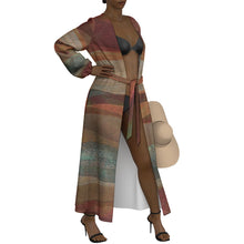 Load image into Gallery viewer, &quot;If I May&quot; All-Over Print Women&#39;s Lace-up Chiffon Robe
