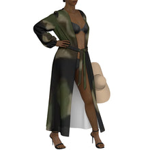 Load image into Gallery viewer, &quot;The Main Character&quot; All-Over Print Women&#39;s Lace-up Chiffon Robe (Print-On-Demand-Product)
