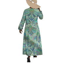 Load image into Gallery viewer, &quot;Royal Riches&quot; All-Over Print Women&#39;s Lace-up Chiffon Robe
