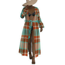 Load image into Gallery viewer, &quot;Grace and Mercy&quot; All-Over Print Women&#39;s Lace-up Chiffon Robe (Print-On-Demand-Product)
