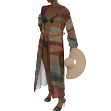 Load image into Gallery viewer, &quot;If I May&quot; All-Over Print Women&#39;s Lace-up Chiffon Robe
