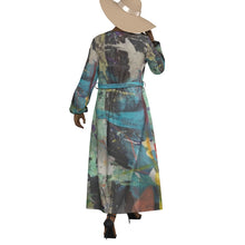 Load image into Gallery viewer, &quot;Tell It Like It Is&quot; All-Over Print Women&#39;s Lace-up Chiffon Robe
