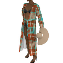 Load image into Gallery viewer, &quot;Grace and Mercy&quot; All-Over Print Women&#39;s Lace-up Chiffon Robe (Print-On-Demand-Product)
