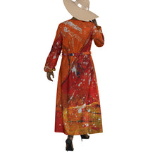 Load image into Gallery viewer, &quot;Wind and Fire&quot; All-Over Print Women&#39;s Lace-up Chiffon Robe (Print-On-Demand-Product)
