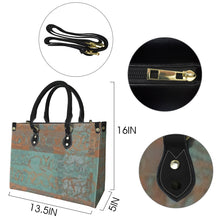 Load image into Gallery viewer, &quot;Azure&quot; (black straps)&quot; Custom Women&#39;s Handbag-Medium (Model 1747) (Print-On-Demand-Product)
