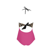 Load image into Gallery viewer, &quot;Do What You Want&quot; Lace Band Embossing Swimsuit (ModelS15) (Print-On-Demand-Product)
