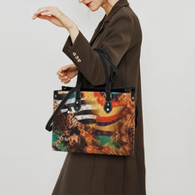 Load image into Gallery viewer, &quot;Rich Auntie&quot; (black straps)&quot; Custom Women&#39;s Handbag-Medium (Model 1747) (Print-On-Demand-Product)
