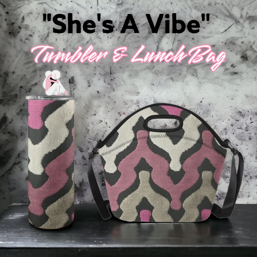 She's A Vibe Neoprene Lunch Bag (Model 1669)(Large) (Print-On-Demand-Product)