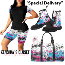 Load image into Gallery viewer, &quot;Special Delivery&quot; Women&#39;s Short Yoga Set(ModelSets 03) (Print-On-Demand-Product)
