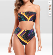 Load image into Gallery viewer, &quot;Vibrant Thing&quot; Chest Wrap Bikini Swimsuit (Mode) (Print-On-Demand-Product)l S36)
