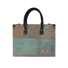Load image into Gallery viewer, &quot;Azure&quot; (black straps)&quot; Custom Women&#39;s Handbag-Medium (Model 1747) (Print-On-Demand-Product)

