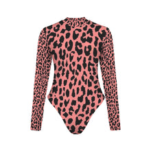 Load image into Gallery viewer, &quot;Catch This Vibe&quot; Backless Long Sleeve One-Piece Swimsuit (Print-On-Demand-Product)
