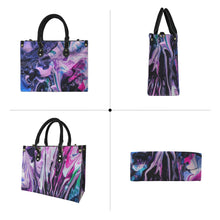 Load image into Gallery viewer, &quot;Purple Diamond&quot; (black straps)&quot; Custom Women&#39;s Handbag-Medium (Model 1747) (Print-On-Demand-Product)
