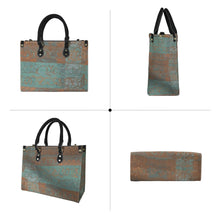 Load image into Gallery viewer, &quot;Azure&quot; (black straps)&quot; Custom Women&#39;s Handbag-Medium (Model 1747) (Print-On-Demand-Product)
