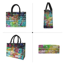 Load image into Gallery viewer, &quot;Graffiti Glamour&quot; (black strap) Women&#39;s Handbag-Medium (Model 1747) (Print-On-Demand-Product)
