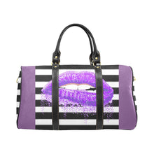Load image into Gallery viewer, Purple Kisses Travel Bag Black (Small) (Model1639)Print-On-Demand Product

