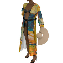 Load image into Gallery viewer, &quot;Watch This&quot; All-Over Print Women&#39;s Lace-up Chiffon Robe (Print-On-Demand-Product)
