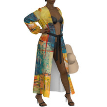 Load image into Gallery viewer, &quot;Watch This&quot; All-Over Print Women&#39;s Lace-up Chiffon Robe (Print-On-Demand-Product)
