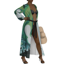 Load image into Gallery viewer, &quot;Irreplaceable&quot; All-Over Print Women&#39;s Lace-up Chiffon Robe (Print-On-Demand-Product)
