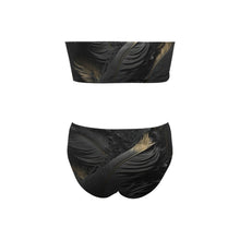 Load image into Gallery viewer, &quot;Ruffle My Feathers&quot; Chest Wrap Bikini Swimsuit (Model S36) (Print-On-Demand-Product)
