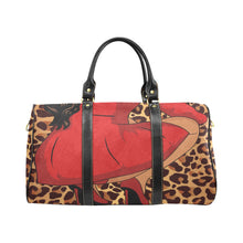 Load image into Gallery viewer, Pretty in Red Travel Bag Black (Small) (Model1639) Print-On-Demand-Product
