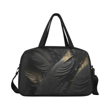 Load image into Gallery viewer, &quot;Ruffle My Feathers&quot; Travel Bag with shoe compartment (Black) (Model 1671) (Print-On-Demand-Product)
