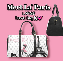 Load image into Gallery viewer, PARIS Black Travel Bag (Black) Print-On-Demand Product
