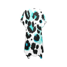 Load image into Gallery viewer, Animal Fringe Kimono Mid-Length Side Slits Chiffon Cover Up (Model H50) (Print-On-Demand-Product)
