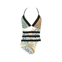 Load image into Gallery viewer, &quot;Sweet Thang&quot; Lace Band Embossing Swimsuit (ModelS15) (Print-On-Demand-Product)
