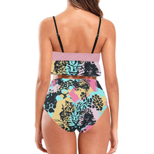 Load image into Gallery viewer, Summer Time Vibe Ruffle Hem Bikini Swimsuit (Model S35) Print-On-Demand Product
