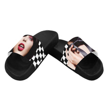 Load image into Gallery viewer, &quot;Slow and Steady&quot; Women&#39;s Slide Sandals(Model 057) (Print-On-Demand Product)
