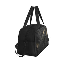 Load image into Gallery viewer, &quot;Ruffle My Feathers&quot; Travel Bag with shoe compartment (Black) (Model 1671) (Print-On-Demand-Product)
