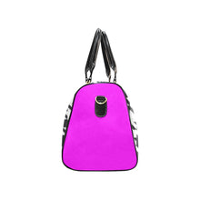 Load image into Gallery viewer, &quot;Unbothered&quot; Fuchsia Travel Bag Black (Small) (Model1639) (Print-On-Demand-Product)

