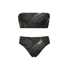 Load image into Gallery viewer, &quot;Ruffle My Feathers&quot; Chest Wrap Bikini Swimsuit (Model S36) (Print-On-Demand-Product)
