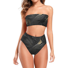 Load image into Gallery viewer, &quot;Ruffle My Feathers&quot; Chest Wrap Bikini Swimsuit (Model S36) (Print-On-Demand-Product)
