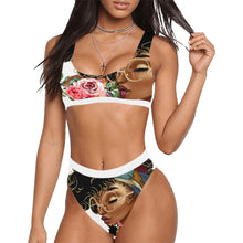 Load image into Gallery viewer, Melanin Magic Sport Top &amp; High-Waisted Bikini Swimsuit (Print-On-Demand-Product)
