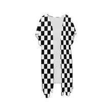 Load image into Gallery viewer, &quot;Slow and Steady&quot; Kimono Mid-Length Side Slits Chiffon Cover Up (Model H50) (Print-On-Demand Product)
