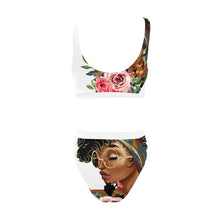 Load image into Gallery viewer, Melanin Magic Sport Top &amp; High-Waisted Bikini Swimsuit (Print-On-Demand-Product)
